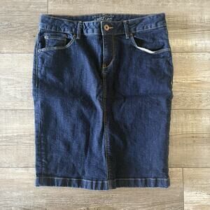 Esprit Denim Pencil Skirt Size 29 (fits‎ 30) Dark Wash Stretch 90s/Y2K Western